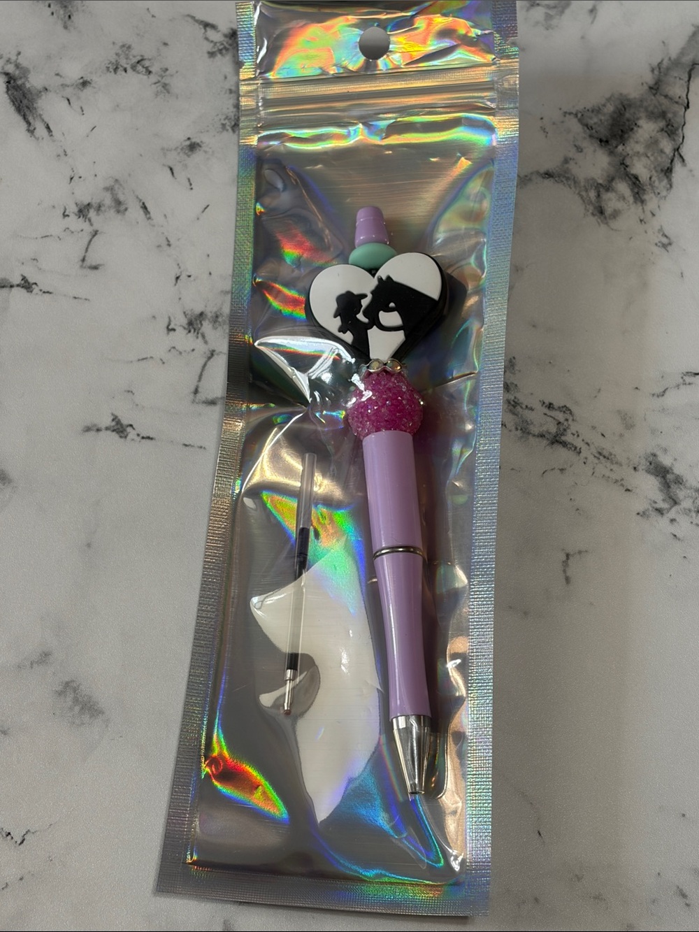 Handmade Horse Cowgirl Beaded Pen- comes with one refill